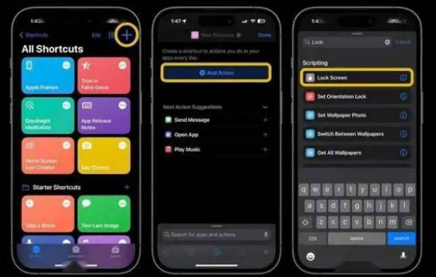 得荣苹果14锁屏维修店分享iPhone14升级iOS16.4后如何创建锁屏快捷方式 
